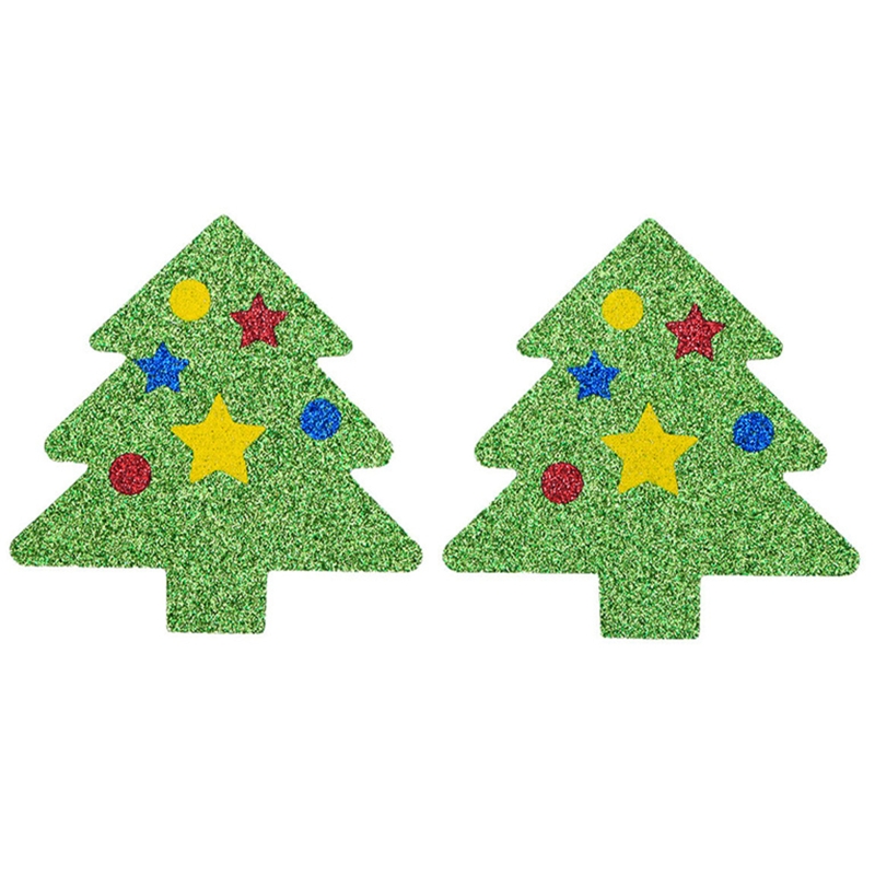 Cache-mamelon à paillettes pour femmes, autocollants de noël, dessin animé, flocons de neige, autocollants pour seins jetables, soutien-gorge adhésif Invisible: 13