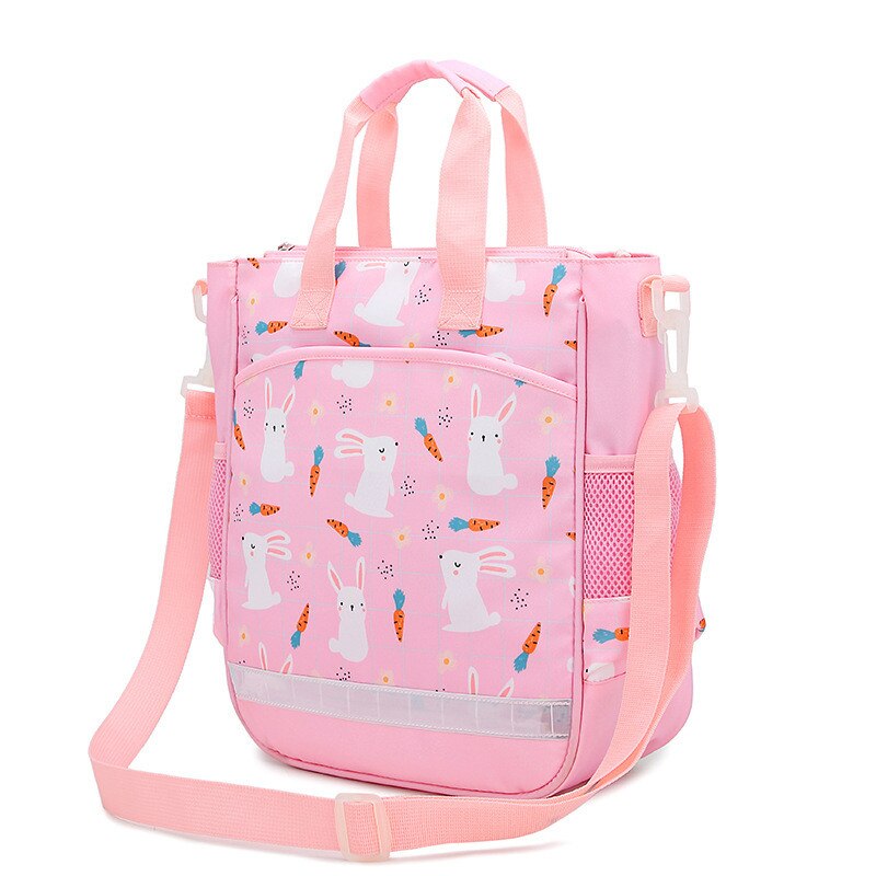 Pink Tutorial handbag Single Shoulder School Bag Nylon Book Bag Waterproof Children's Handbag Kids Crossbody Messenger Bags