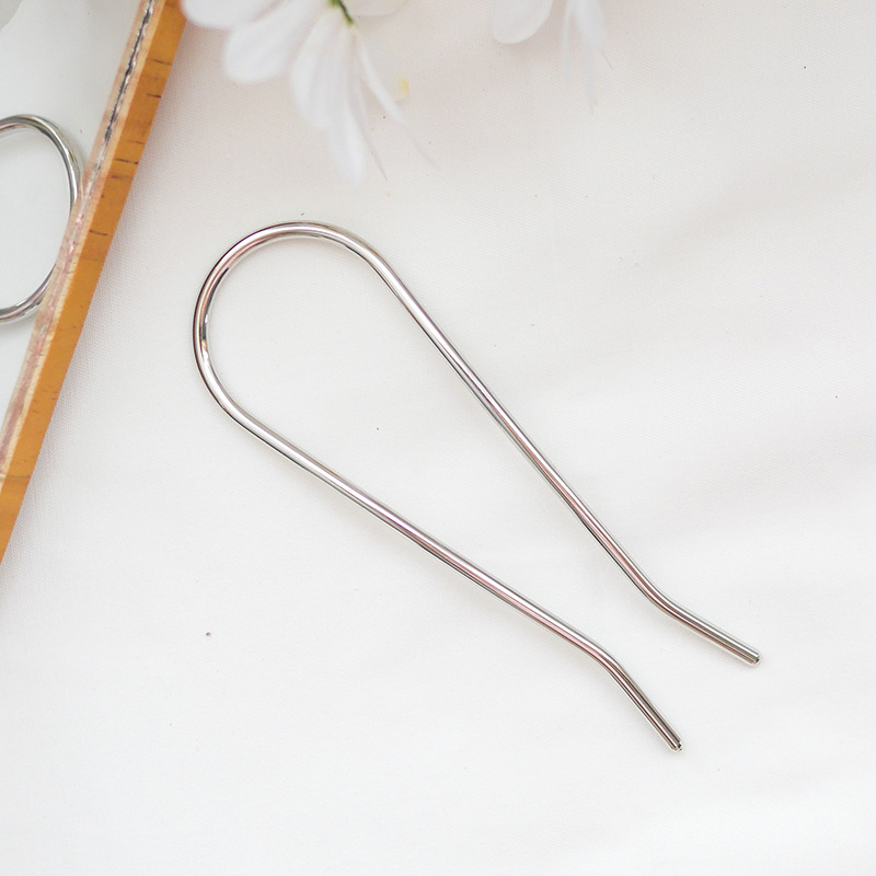 Varillas de pelo de Metal minimalistas para mujer, Clip colorido en forma de U, horquilla de cabello para niña, moño, accesorios para el cabello: 3