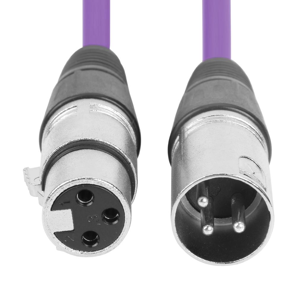 1m XLR Cable Male to Female 3Pin Zinc Alloy Flexible and Durable Noise-Free Audio Cable for Microphone XLR Cord: Purple