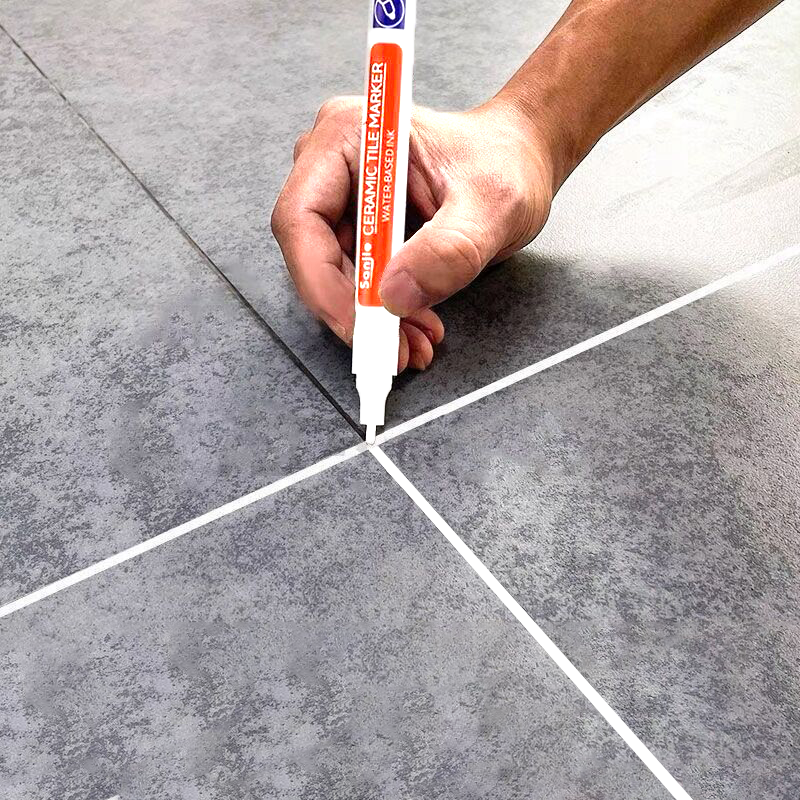 Stylo marqueur blanc étanche, réparation de couture murale, carrelage, marqueurs de coulis, sol salle de bains, outils de brosse à peinture de décontamination, 1/3 pièces