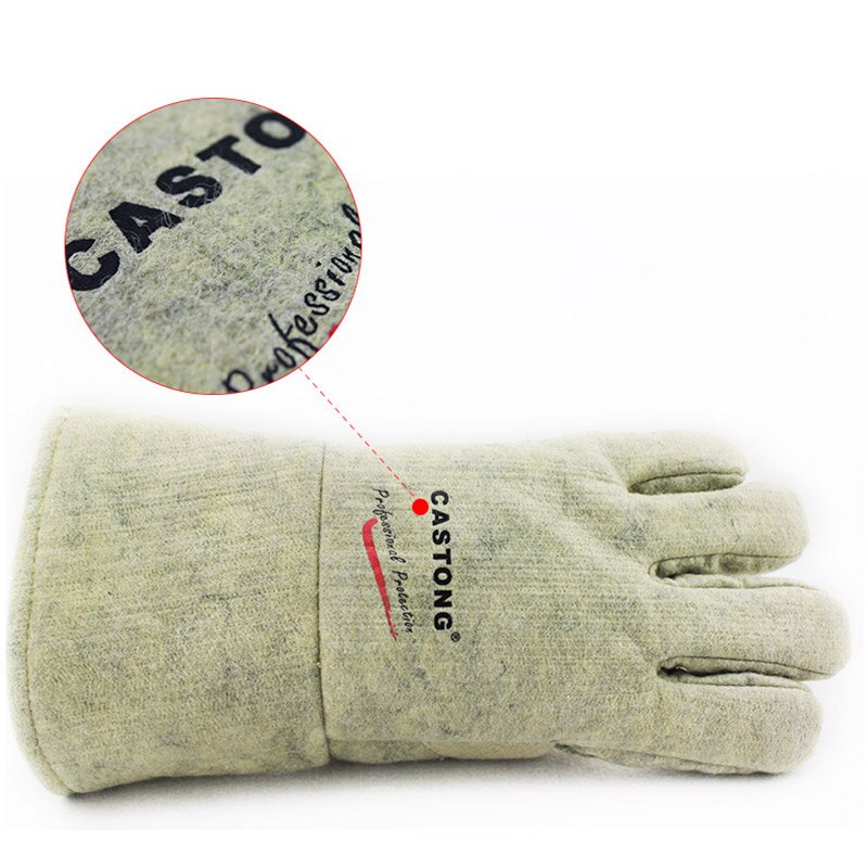 500 Degree High Temperature Resistant Gloves Flame retardant Fireproof Anti-scalding Industry Labor Safety Heat insulated Gloves