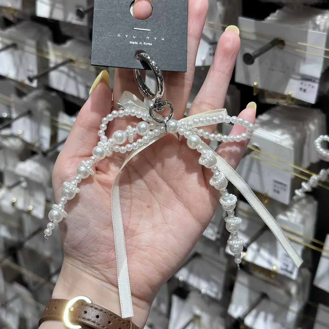 Colgante con dije para teléfono Y2K, bonito llavero Kawaii con lazo rosa, bolso, correa para teléfono, llavero con cordón para teléfono móvil para niña, joyería de cumpleaños DIY