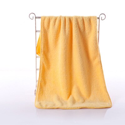 Soft Pet Dog Bath Towel Microfiber Cleaning Wipes Magic Cat Hair Dry Towel Strong Absorbing Water Blanket for Dogs Pet Supplies: Yellow / 35x75cm