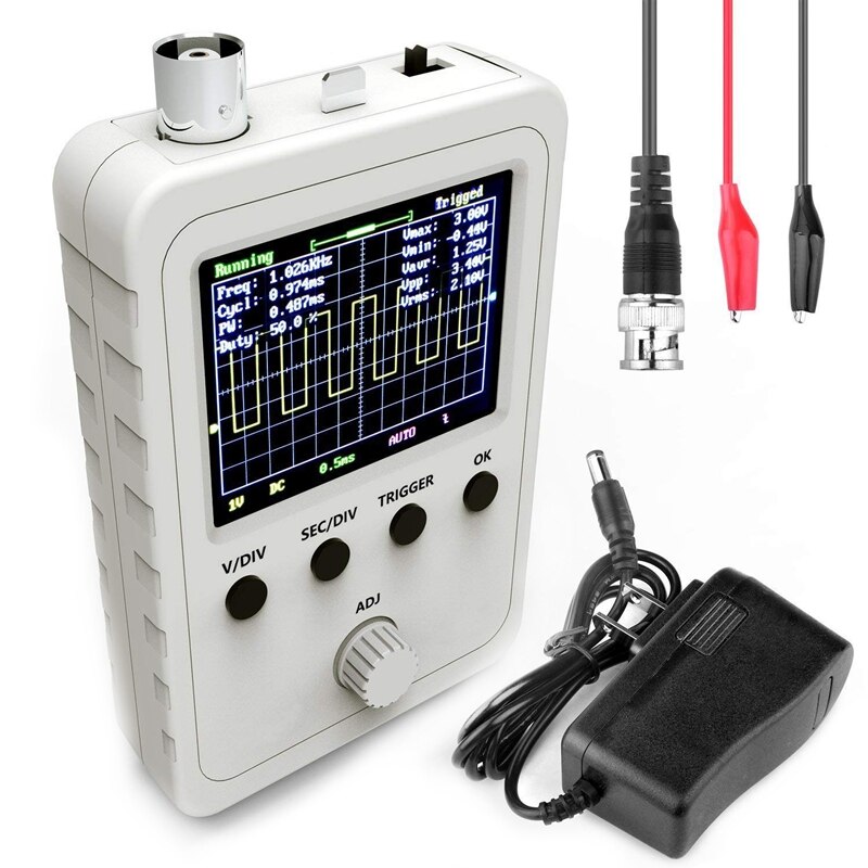 Updated 2.4-Inch Tft Digital Oscillator Kit with Power Supply and Bnc-Clip Cable Probe Q15001 (Assembled Finished Machine),Us Pl: Default Title