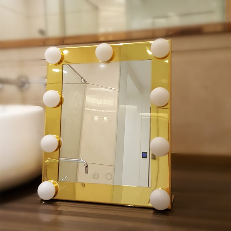 Hollywood Style Lighted Makeup Mirror with Lights Cosmetic Beauty Vanity Mirror Dimmable led Bulbs Make-up Mirrors