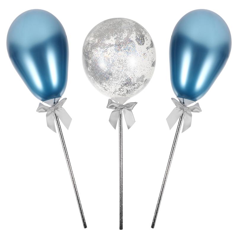 1 Set Cake Toppers Cake Decoratie Cake Ballon Topper Ballon Taart Cupcake Topper Taart Partij Decoratie Benodigdheden: Blue