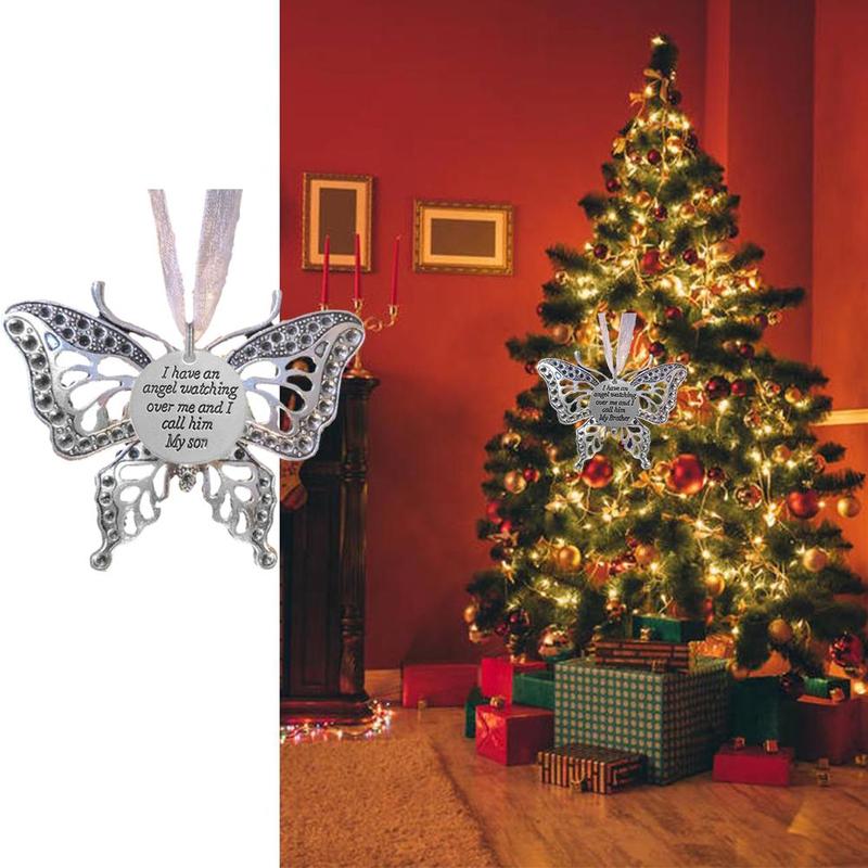 Colgante de aleación con memoria de mariposa, adorno de recuerdo con imagen de mariposa, de Decoración de cumpleaños, familia conmemorativa