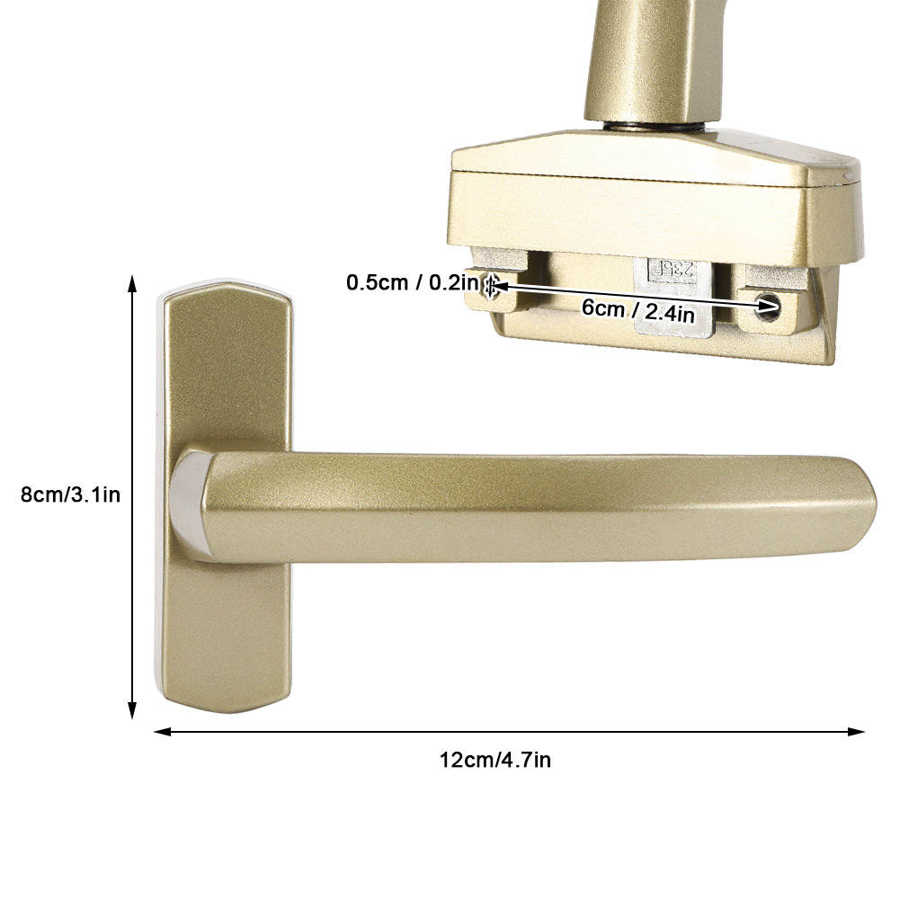 Household Universal Zinc Alloy Window Handle Modern Simple Flat Opening Window Handle