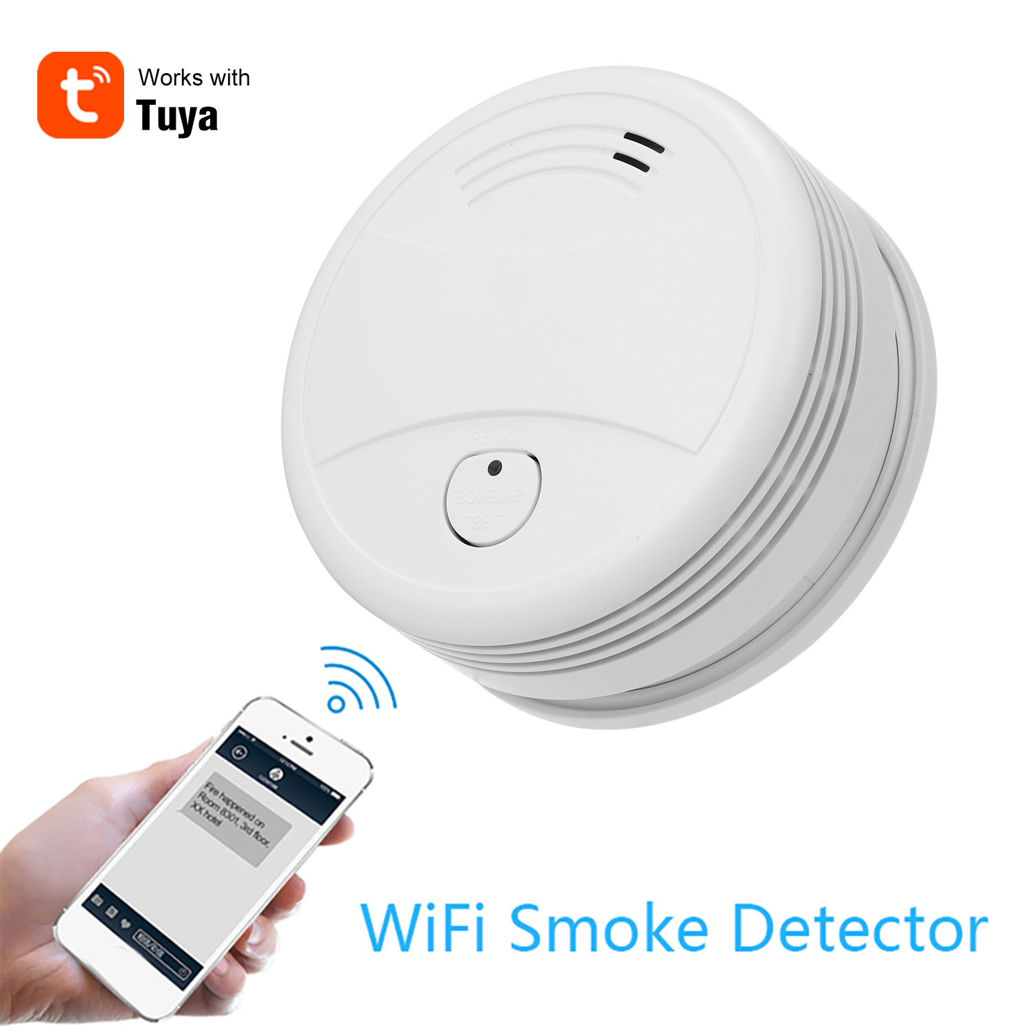 Smoke Detector Smokehouse Combination Fire Alarm Home Security System Firefighters Tuya WiFi Smoke Alarm Fire Protection