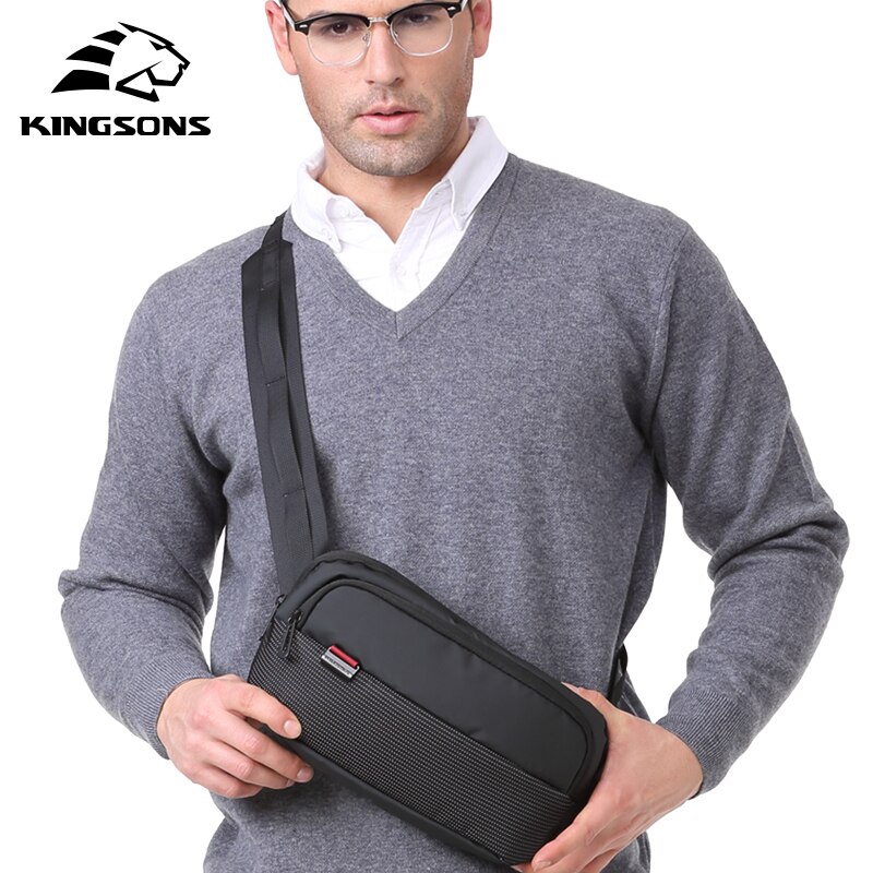 Kingsons Male Shoulder Bags Crossbody Bags Men Anti Theft Chest Bag School Summer Short Trip Messengers Sling Bag