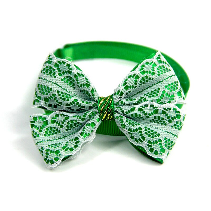 Nœud papillon chien et vert du nouvel an, nœud papillon de série de noël pour chien et animal de compagnie, collier de bijoux fait à la main pour chat et chien: Q