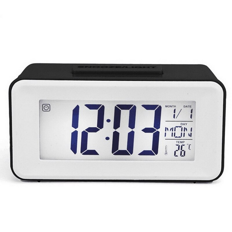 LED Digital Alarm Clocks With Snooze Digital Temp Time Music Dual Clock With USB Charger Large Digit Display Brightness Dimmer: A4