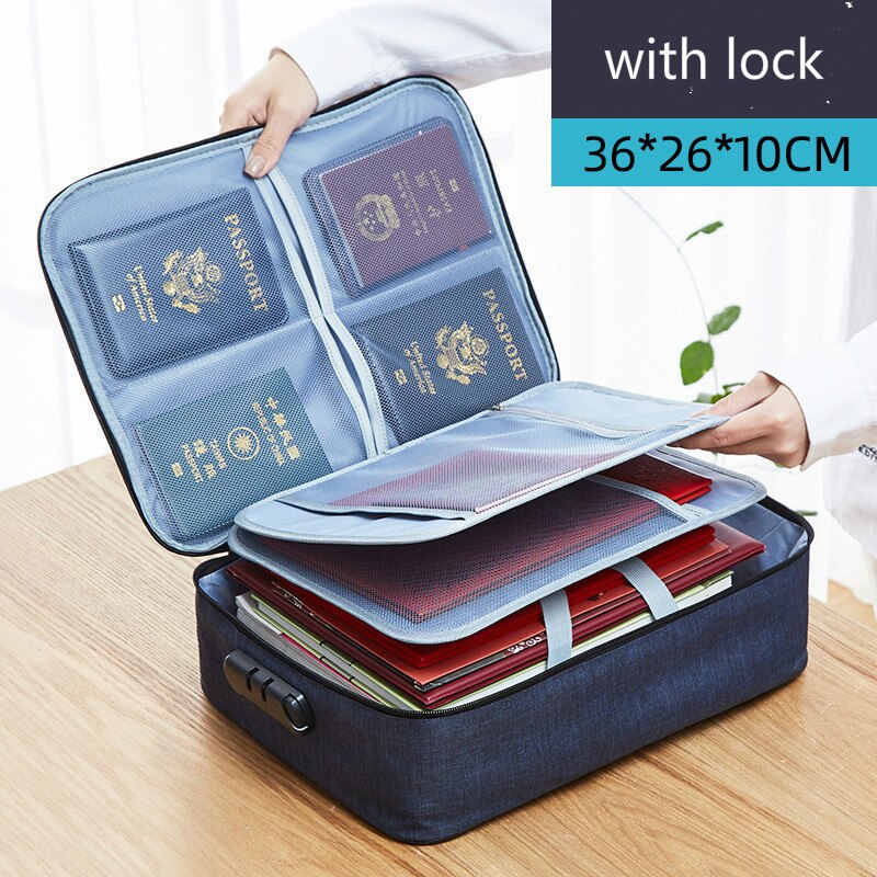 Large Capacity Document Storage Bag Box Waterproof Document Bag Organizer Papers Storage Pouch Travel File Bag: J