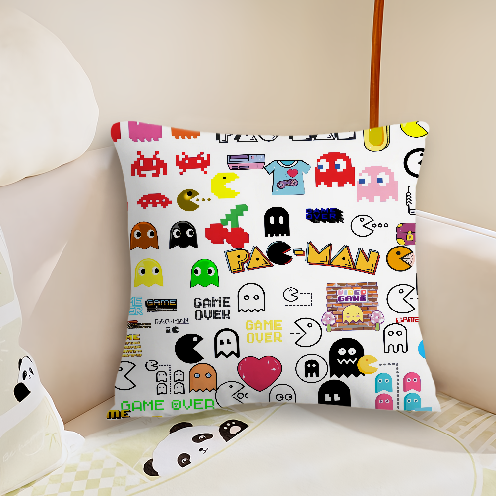 Funda de cojín con temática de juego, cómoda y suave, para sofá, sala de juegos, decorativa, lavable a máquina, para niños: 400 mm x 400 mm / Verde