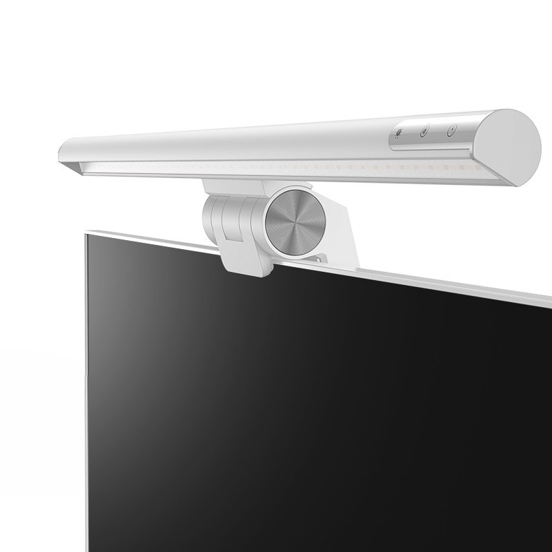 Baseus Traploos Dimmen Eye-Care Led Bureaulamp Voor Computer Pc Monitor Screen Bar Opknoping Licht Led Leeslamp Usb powered Lamp: WHITE