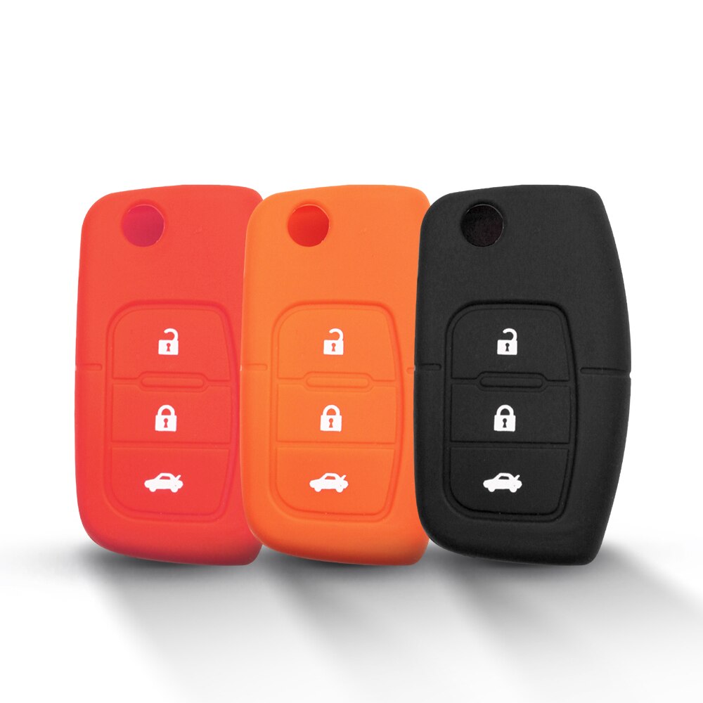 Silicone Car Key Case Cover - For Ford Fiesta Focus C-Max Galaxy Kuga Mondeo Falcon B-Max Eco Sport - Smart Remote Fob
