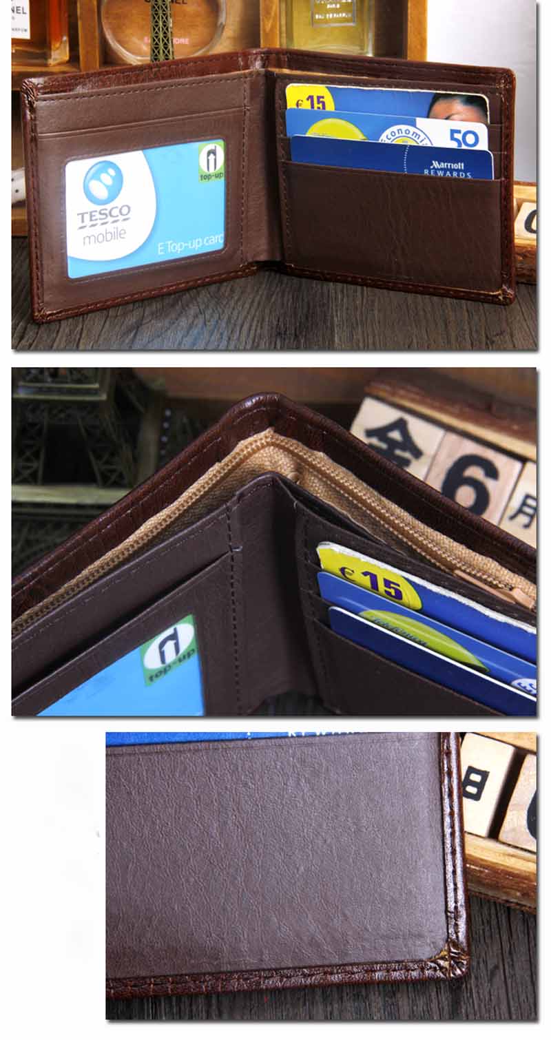 Mannen Business Bifold Mannen Pu Leather Credit Id Kaarthouder Case Solid Purse Zakken Zakken