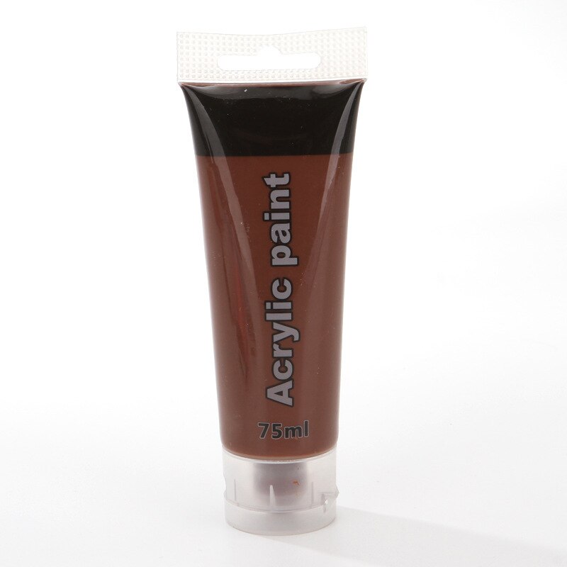 75ml Acrylic 12-color Art Wall Painting Hand-painted Monochrome Hose Art Painting Acrylic Paint: Light brown