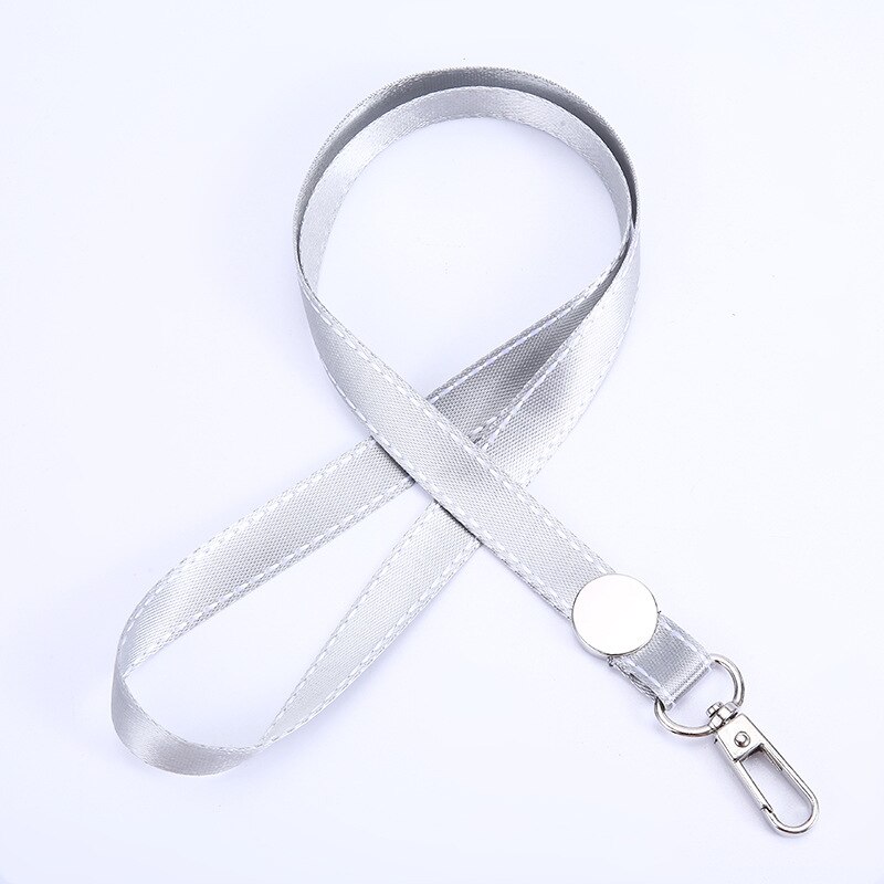 Effen Kleur Lanyard Badge Id Kaarthouder Neck Strap Key Houder Draagkoorden Lanyard Kantoor Schoolbenodigdheden Accessoire: Gray