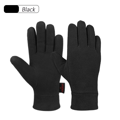 Ozero arbejdshandsker vinterhandske vindtæt liners termisk polar fleece hænder varmere i koldt vejr til mænd og kvinder varme handsker: Sort / L