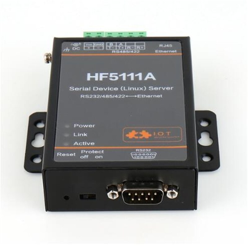 Wifi module Offical HF5111A RJ45 RS232/485/422 To Ethernet Linux Serial Port Server Converter Device Industrial Connector Unit