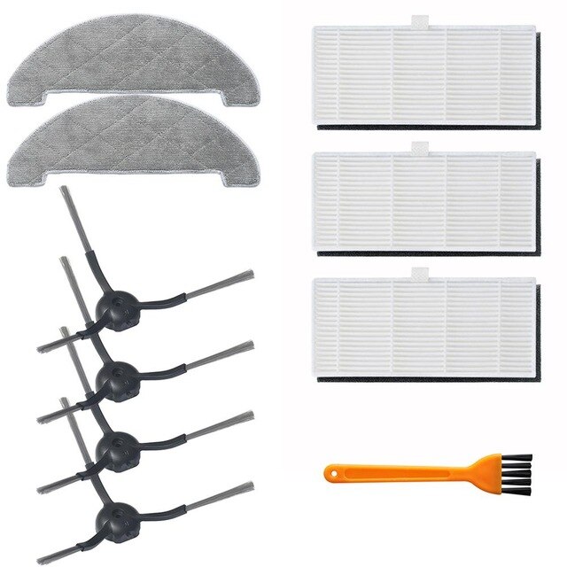 12/15 pièces Kit de lingette filtrante pour proscénic M7 Pro Robot aspirateur maison fournitures de jardin serpillière chiffons filtres sacs à poussière remplacement: F 10pcs