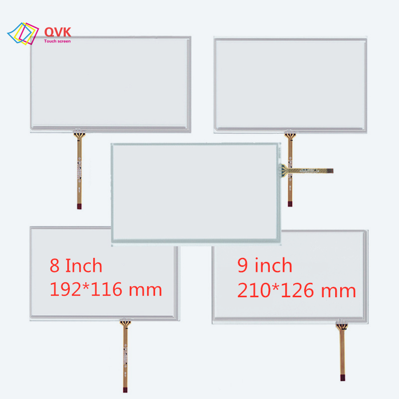 8 "9" touchscreen Widerstand Auto GPS Navigation DVD Radio berühren Bildschirm Tafel 192*116 210*126mm