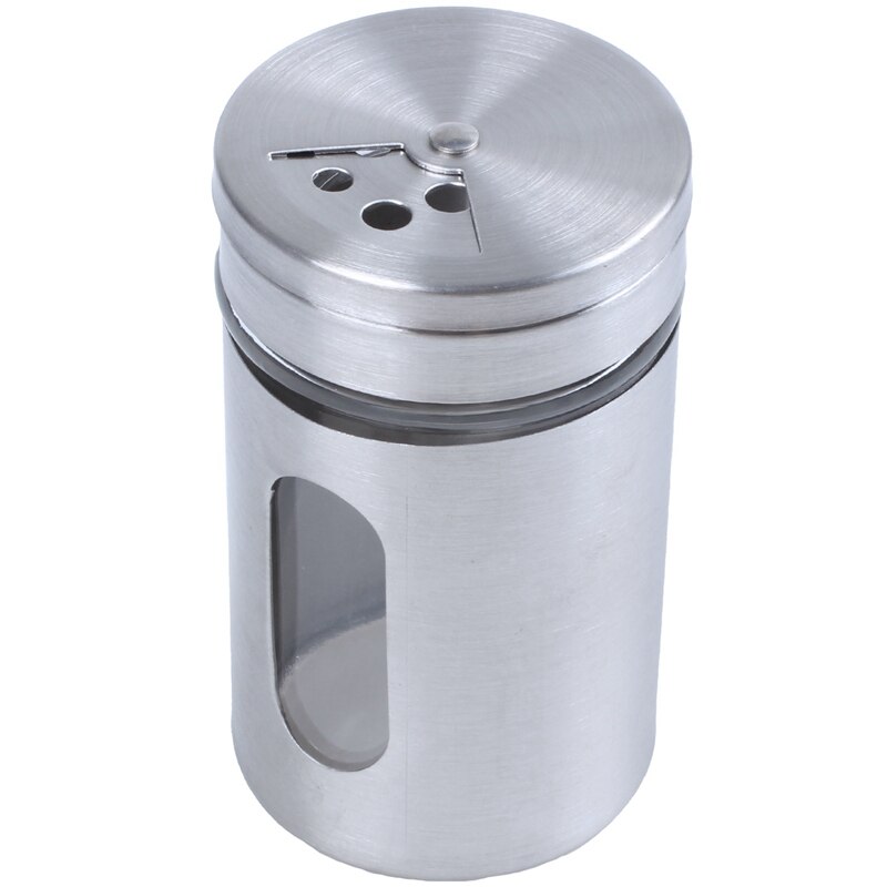 Rustfrit stål mel sigte kop bagesukker salt peber urte shaker krukke tandstikker opbevaring flaske: Default Title