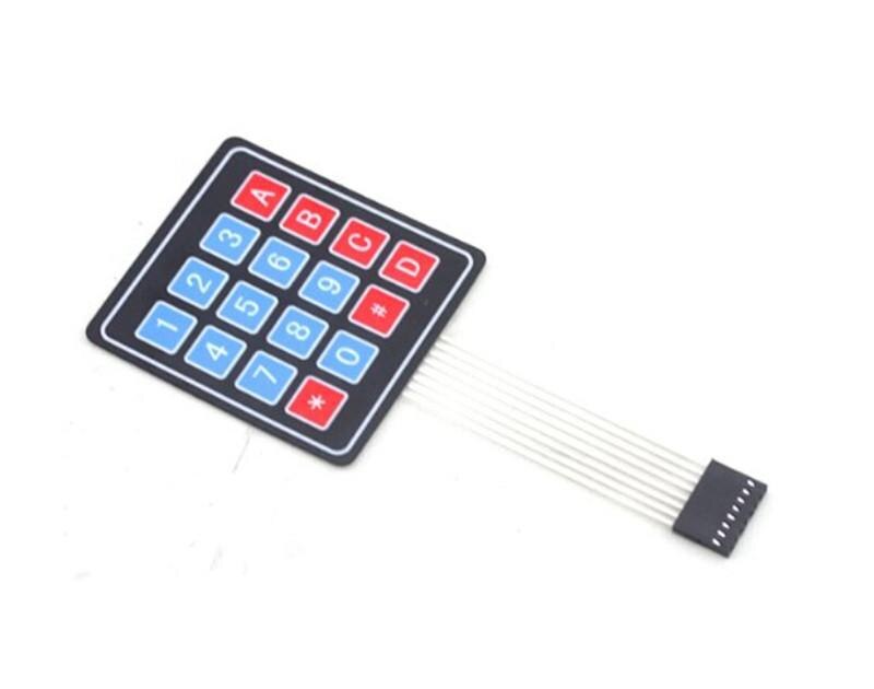 Teclado de membrana de interruptor de consumo electrónico para Arduino 4x4 matriz 16 teclas