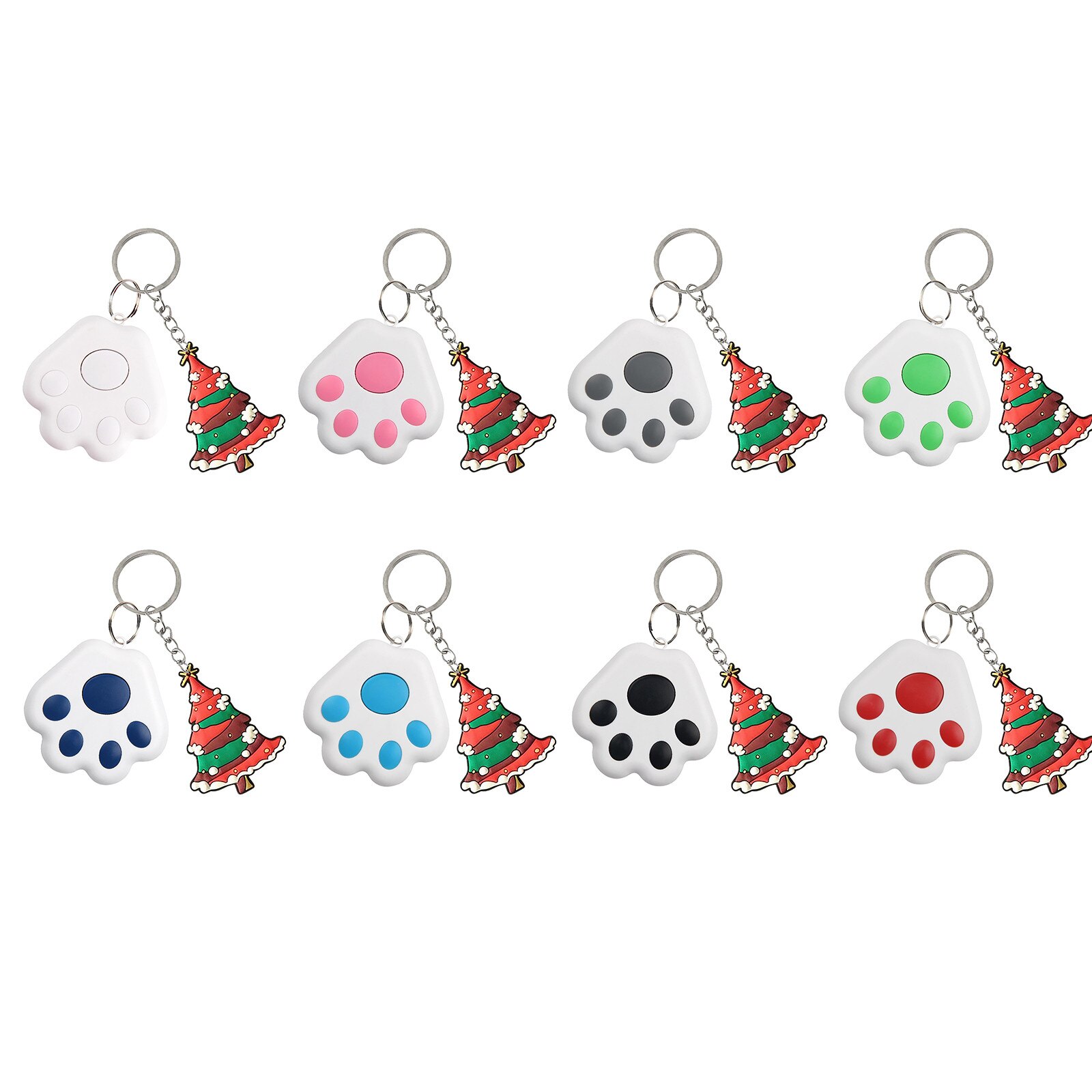 Schlüsselanhänger-tracker mit weihnachtsmann-motiv, intelligentes anti-verlust-gerät, bluetooth-locator, schlüsselfinder für kinder, haustiere, taschen, geldbörsen und mehr