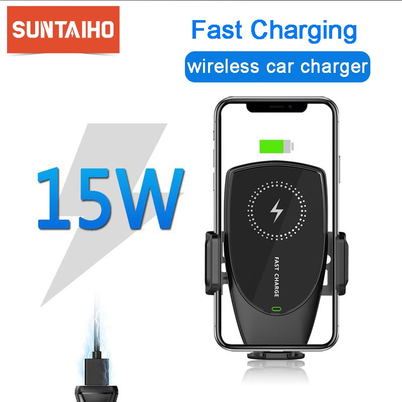 15W Auto Drahtlose Ladegerät für samsung S20 S10 QI Drahtlose Schnelle Ladegerät Auto Telefon Halter für iPhone Xiaomi Huawei auto Lade