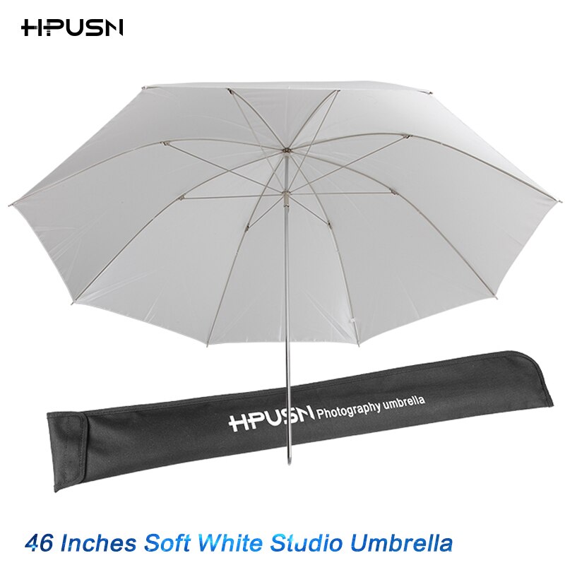 Hpusn 46 &quot;116Cm Speedlite Studio Flash Soft Translucent Witte Paraplu Voor Camera Slr Photo Studio Accessoires