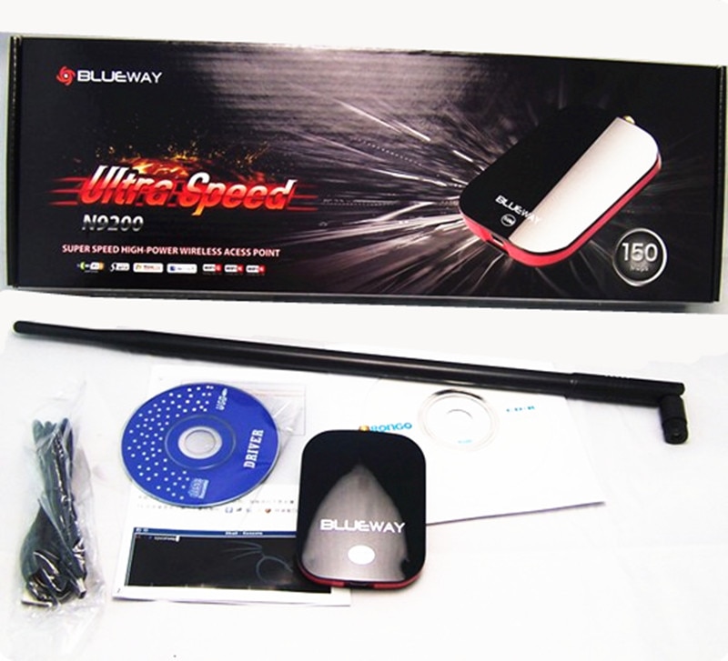 150Mbps Wireless Wifi Adapter Network Card USB adapter Increase Computer Signal With 10dBi high Gain Antenna Blueway N9200