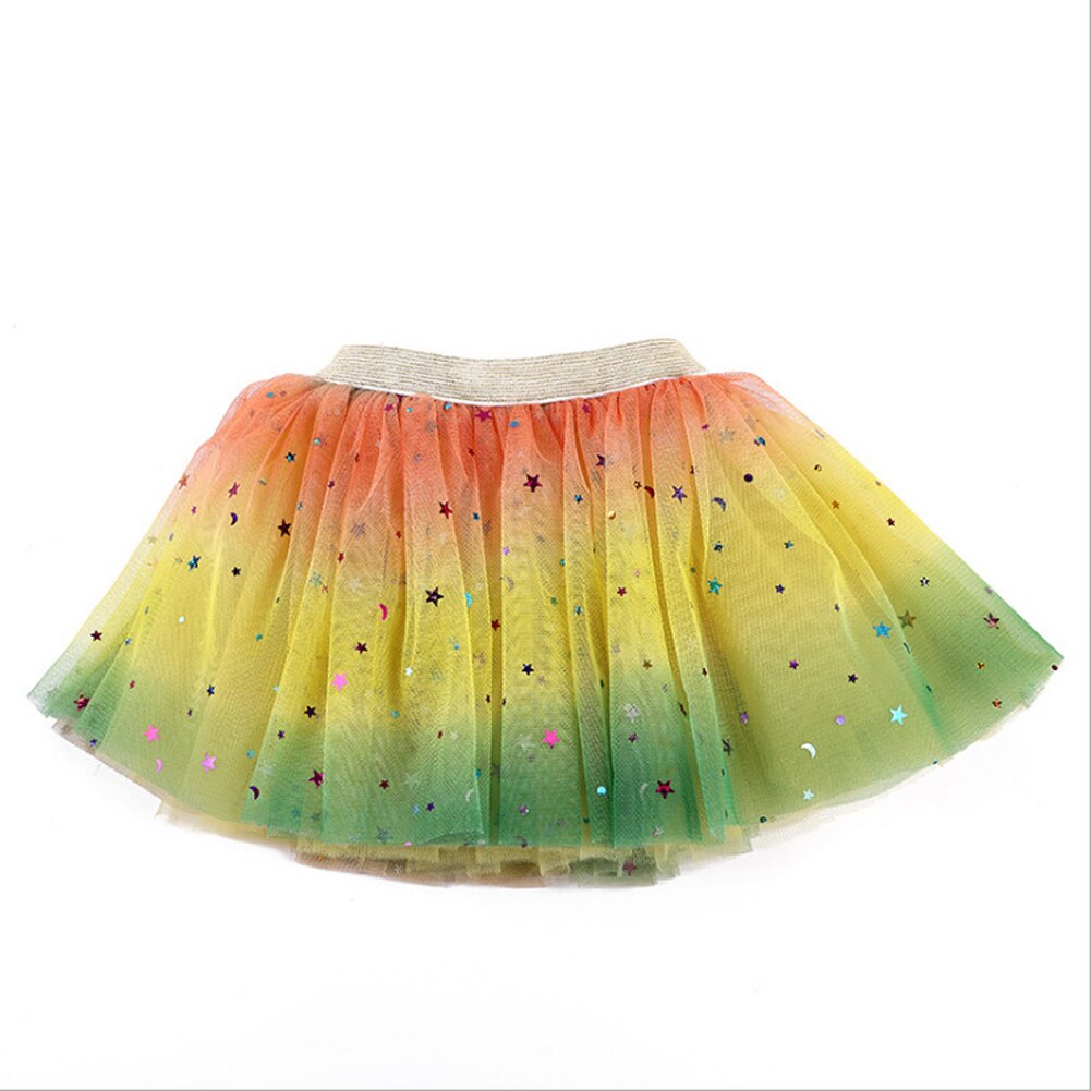 Prinzessin Mädchen freundlicher Baby Sterne Ballettröckchen Felsen Party Kostüm Ballett Mädchen tanzen Pailletten Ballettröckchen Pettiskirt: B / 3 zu 8 Jahre