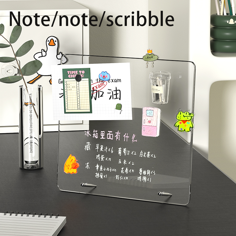 Bacheca da tavolo Blocco Nota trasparente in acrilico Lavagna per appunti da ufficio può essere scritta lavagna per appunti magnetica per la casa