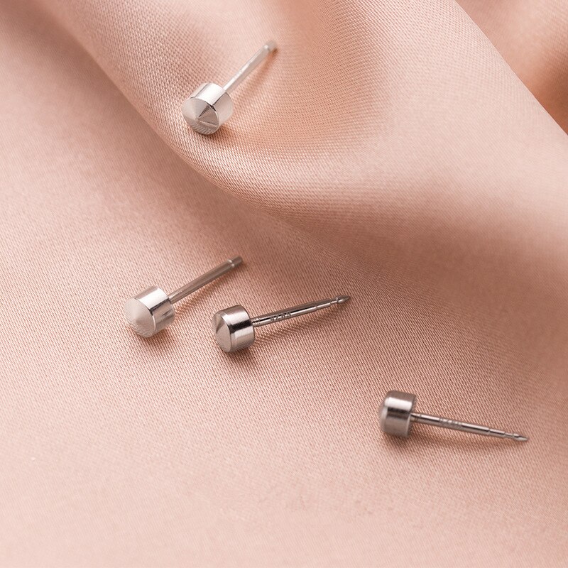 100% 925 geometrische ohrstecker aus sterlingsilber, Ideal für schüler und freundlicher, sterben schlafen, ohne sterben Original-ohrringe herauszunehmen