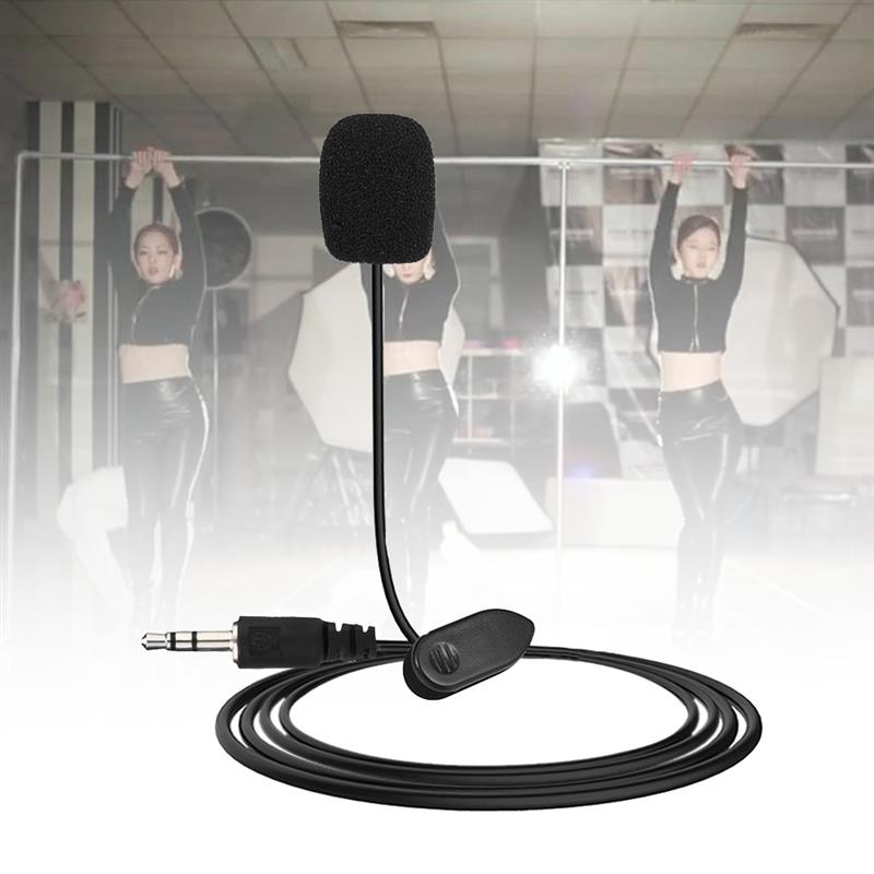 External Clip-On Mini Professionals 3.5mm Jack Clip-On Lapel Microphone Mini Mic For PC Laptop Lound Speaker