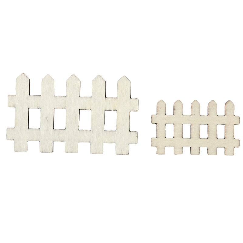 Mini valla de madera para manualidades DIY de 100 Uds., pequeña barrera de madera artesanal, rama de muñecas para Terrario de jardín de hadas, decoración de escaparate fresca pequeña