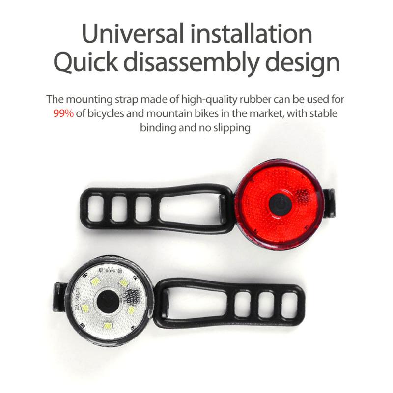Bicycle Seatpost Light Strap Bike Tail Light USB ChargeMountain Bike Outdoor Night Bicycle Rear Light Cycling Accessories