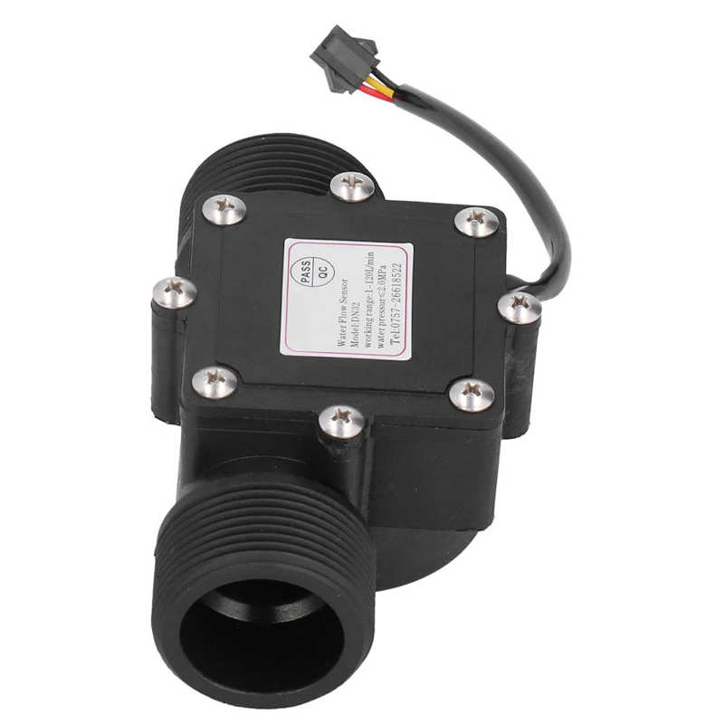 YF-DN32 G1.25in Industrial Flow Meter Pipe Water Flowmeter Counter Hall Sensor DC3-24V