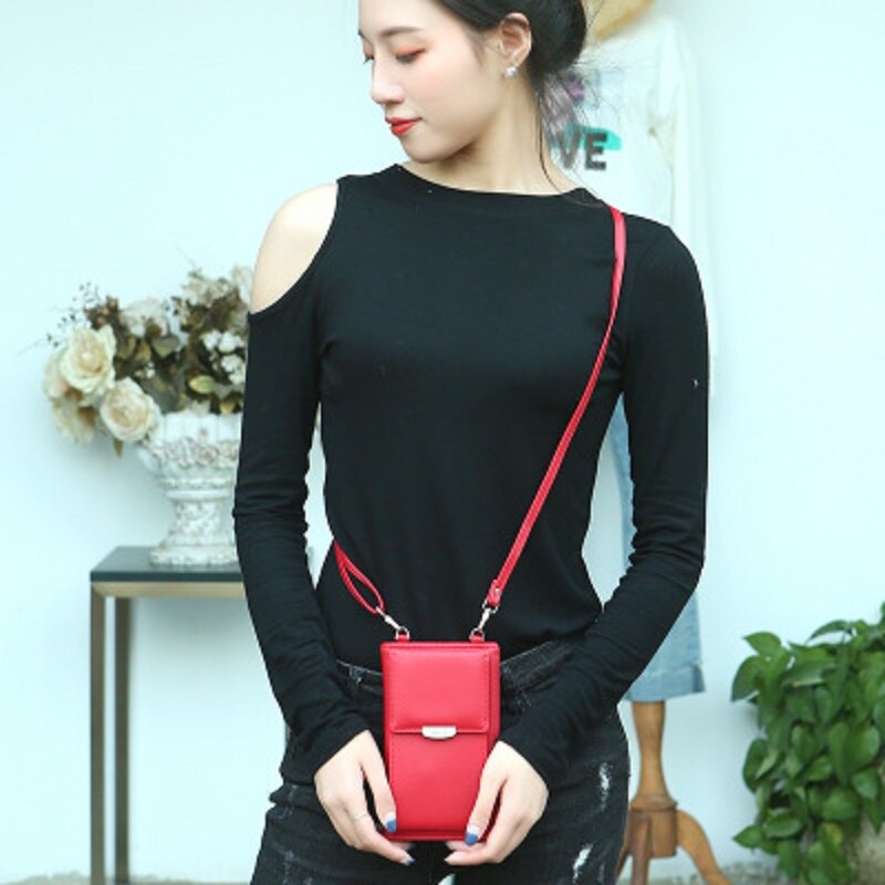 Último dia 70% de desconto! Tudo-em-um crossbody saco de telefone feminino ombro mensageiro bolsa multi-função bolsa carteira saco de cartão
