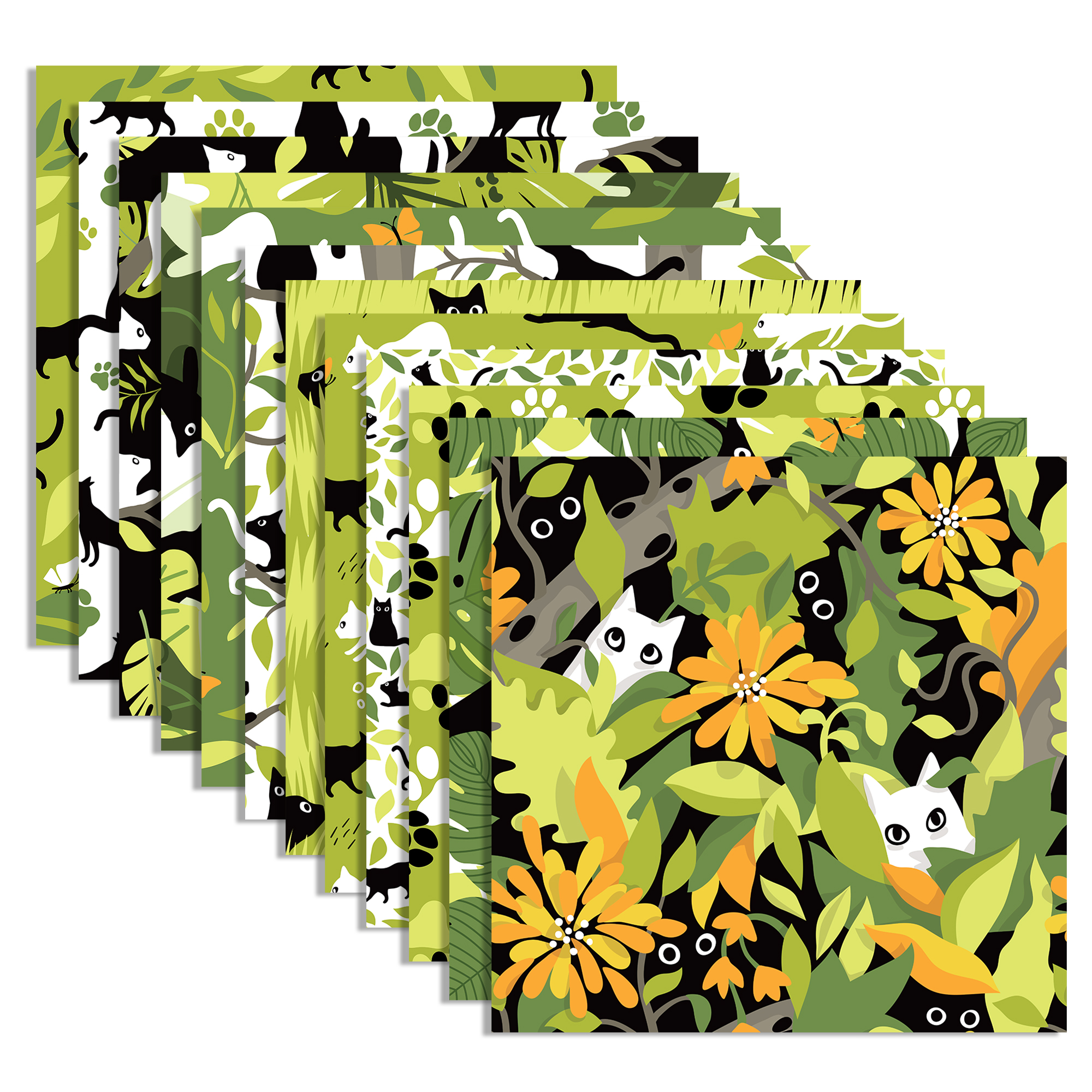 24 Uds 30*30cm encantador gato álbum de recortes papel para manualidades DIY papel para manualidades arte fondo papel Origami fabricación de tarjetas decoración de álbum de fotos