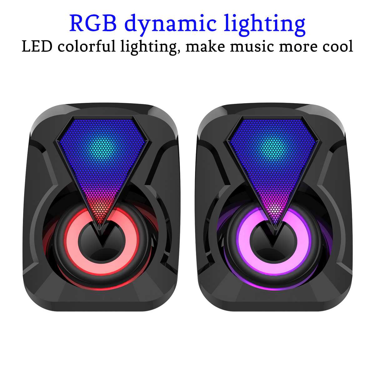 K-1053 Pc Computer Speakers Sound Box Met Subwoofer Voor Pc Hifi Stereo Microfoon Usb Bedraad Met Led Licht Voor Desktop computer