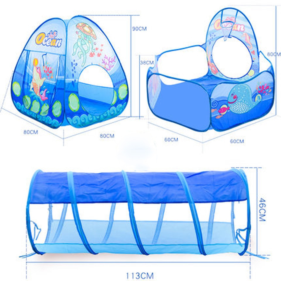 3 Teile/los Baby Laufstall Tragbare Laufstall für Kinder Klapp Baby Spielplatz Kind Zelt mit Krabbeln Tunnel Ball Pool Baby Park