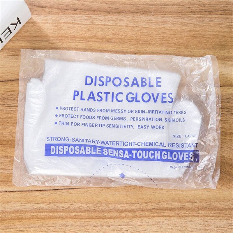 voedselhygiëne handschoenen eetbare PE plastic zakken transparant wegwerp handschoenen onafhankelijke verpakking