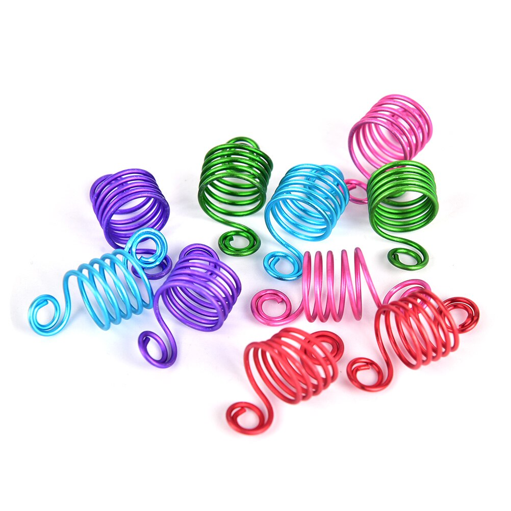 10pcs Lente Haar Ringen Van Dreadlocks Haar Accessoires Kralen Voor Dreads Vlecht Kralen Voor Vrouwelijke Gouden Spiraal Haar Vlechten