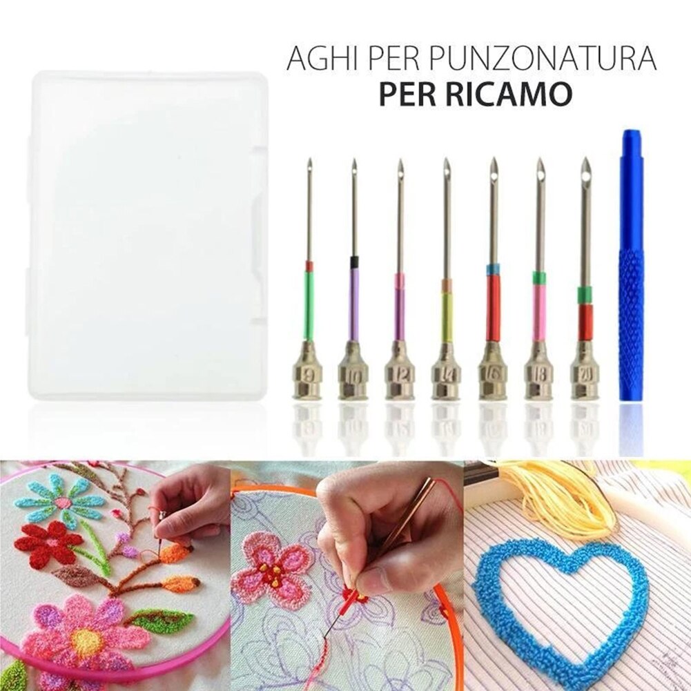 Punch Needle Set Punching Needles for Simple Embroidery DIY Sewing Craft Tool GHS99
