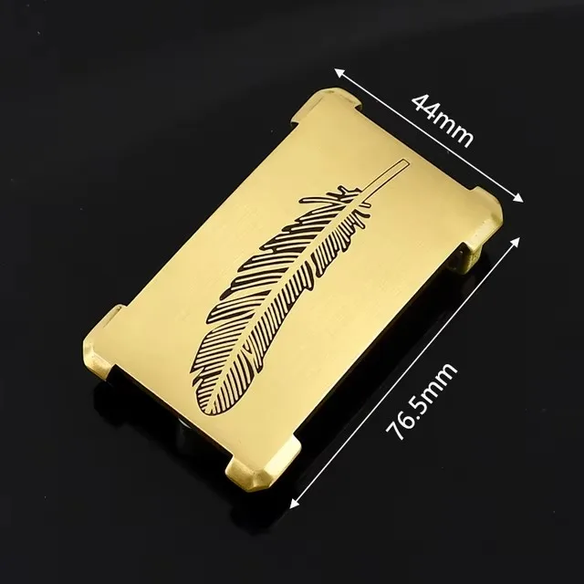 Deepeel-hebillas de cinturón de latón puro para hombre, de acero inoxidable, 39/40mm, 37-38mm, cinturones de cuero DIY, accesorios de Hardware artesanal, 1 ud.: YELLOW