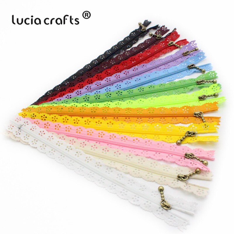 Lucia Ambachten 20 Cm Nylon Coil Mooie Kant Ritsen Voor Diy Bag Tailor Riool Craft Retail J0301